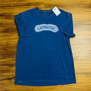 Carnaval Blue Men’s Graphic Tee - Casual Short Sleeve Top